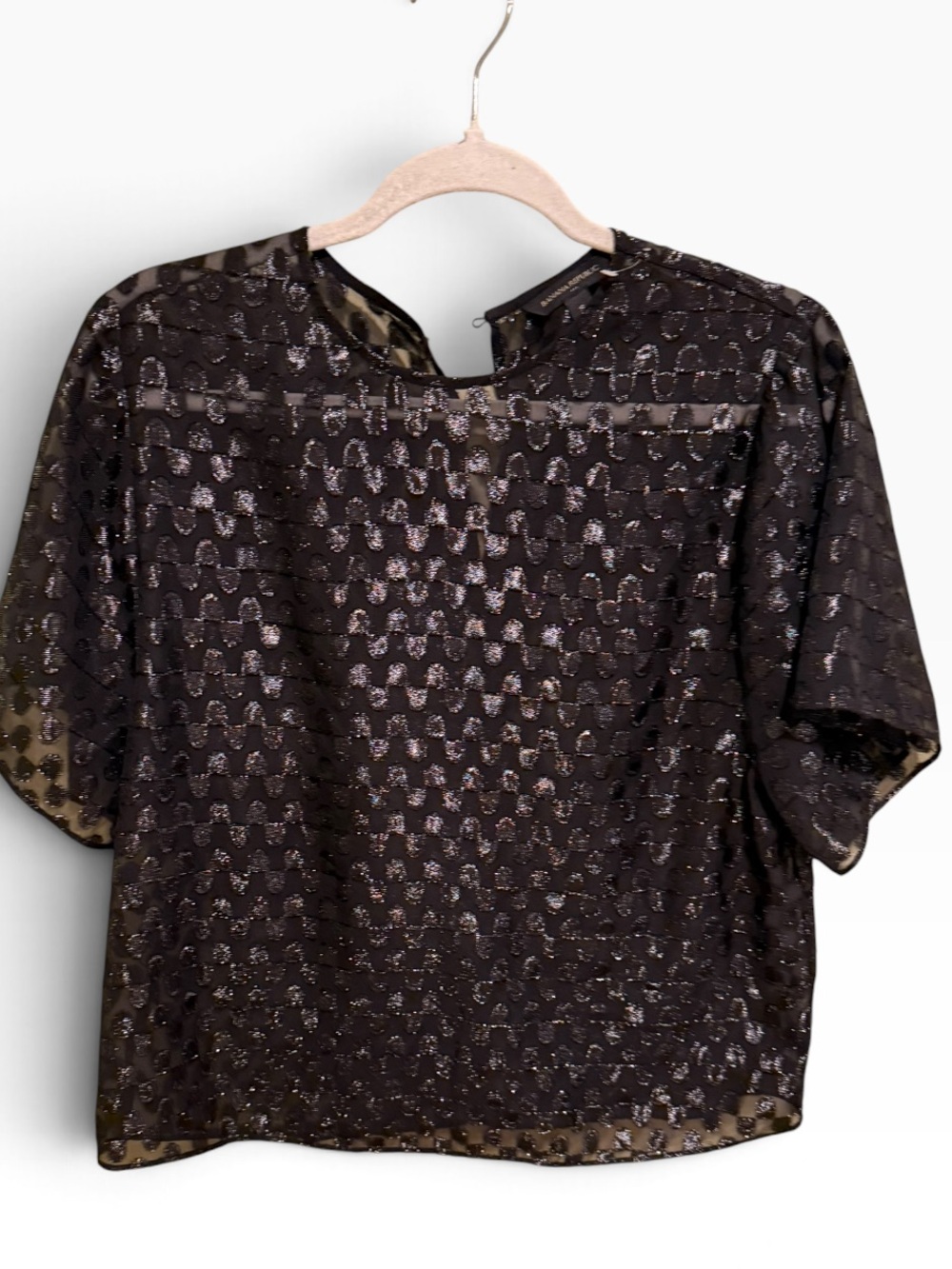 Banana Republic Black Shimmer Short Sleeve  (missing back button priced to sell)
